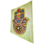 Hand Of Fatima Cotton Tapestry 90x80 Inch Wall Art Decor