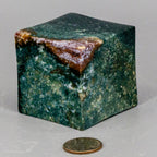 Green Jasper Cube with Cut Corner - Natural Crystal Stone 398g Crystal Destiny