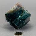 Green Jasper Cube w/t Cut Corner Crystal Destiny
