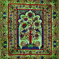 Tree Of Life Peacock Tapestry Green Wall Hanging Decor BandsCo Straps