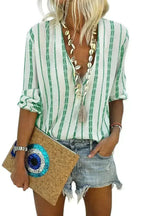 Button Up Long Sleeve Blouse - SJB-DIAMOND ELITES