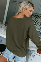 Green French Terry Cotton Blend Sweatshirt - SJB-DIAMOND ELITES