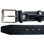 40 mm Bridle Leather Belt Black