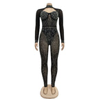 Sheer MeshSee Through Jumpsuit Pi-Mart