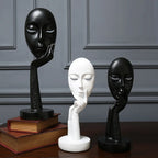 3D Face Mask Abstract Sculpture, Home Decoration Statue, Table Decorations Accessories, Art Figurine, Living Room Decor Lootquake LLC