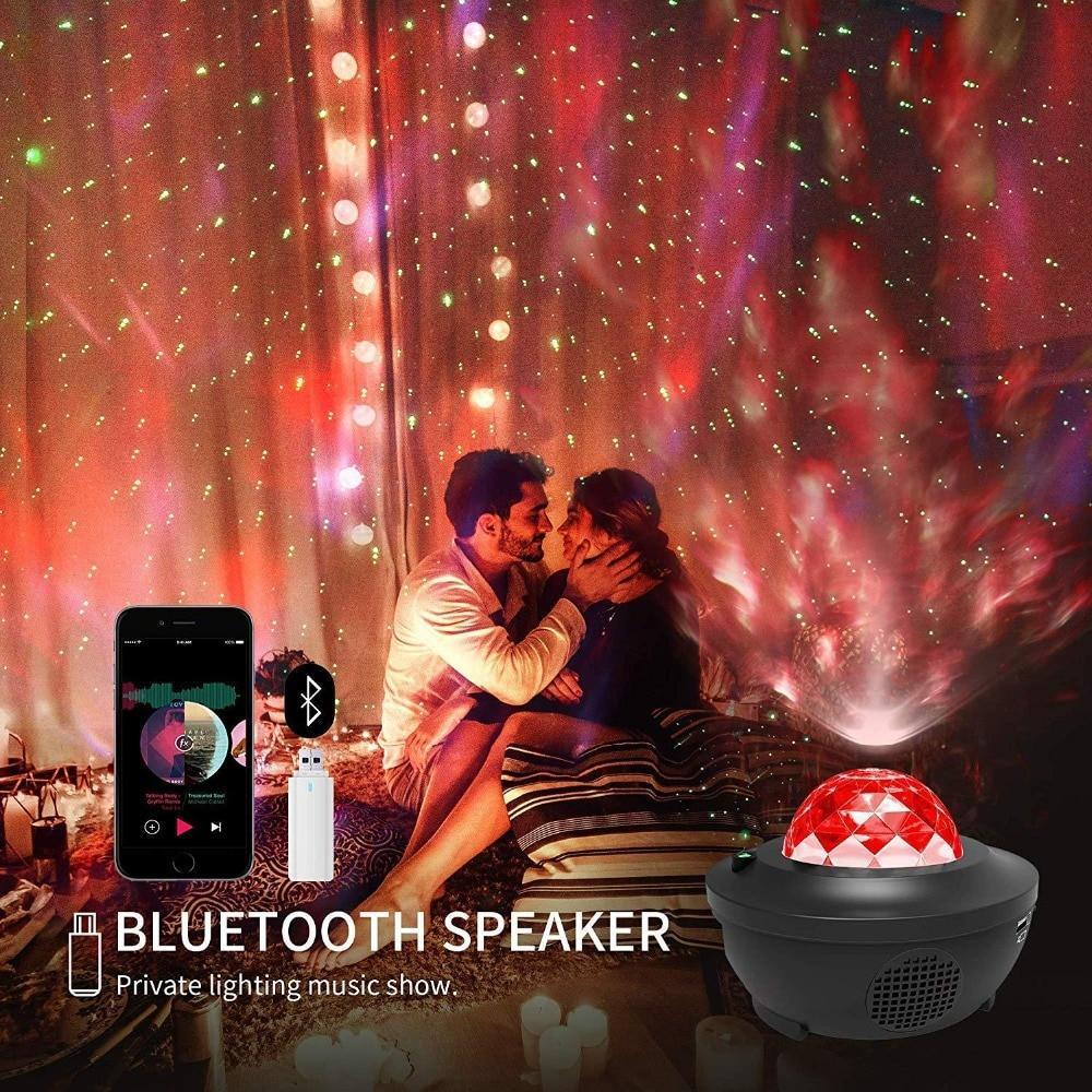 STEVVEX LED Cloud with Bluetooth Music Speaker for Baby Kids Bedroom/Game Rooms/Home Theater/Night Light Ambiance Night Light Romantic Projector Light Shot Lamp And Birthday Gift - SJB-DIAMOND ELITES
