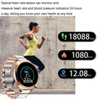 New Ceramic Smart Sport Fitness Watch For Women With Heart Rate Blood Pressure Monitor For Android and  IOS Sistems Sport Multifunctional Steel Belt Smartwatch - SJB-DIAMOND ELITES