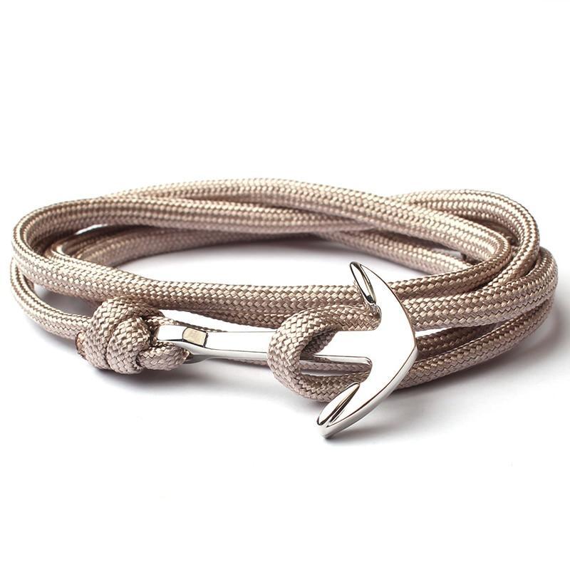 New Navy Blue Anchor Bracelet Men Friendship Anchor Bracelet Handmade Multi-layer Nylon Rope Chain Men And Women Jewelry - SJB-DIAMOND ELITES