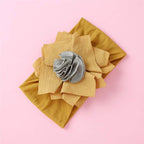 ILuxury Handmade Infant Child Hair Band Three-dimensional Alloy Rhinestone Crown Headdress  Elastic Headband Turban For Baby Girls