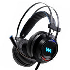 Modern Gaming Headset with Mic LED Light Deep Bass Game Stereo Earphones Headphones for PC PS4 (Black) - SJB-DIAMOND ELITES