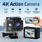 New 4K Wifi Action Camera Loop Recording 16MP Outdoor Sports Cameras with Wide Angle Lootquake LLC