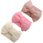 Modern Luxury Elegant Baby Girls Headband Turban Photography Props Baby Hair Accessories Bow 3 Pcs Set For Girls Baby