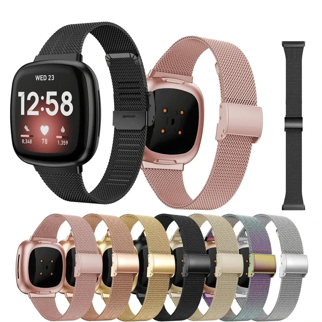 Fitbit Versa & Sense Steel Band - Durable Modern Design - SJB-DIAMOND ELITES