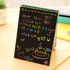 Magic Book Colorful Dazzle Scratch Note Sketchbook Paper Graffiti Coils Drawing Book Children Education Book - SJB-DIAMOND ELITES