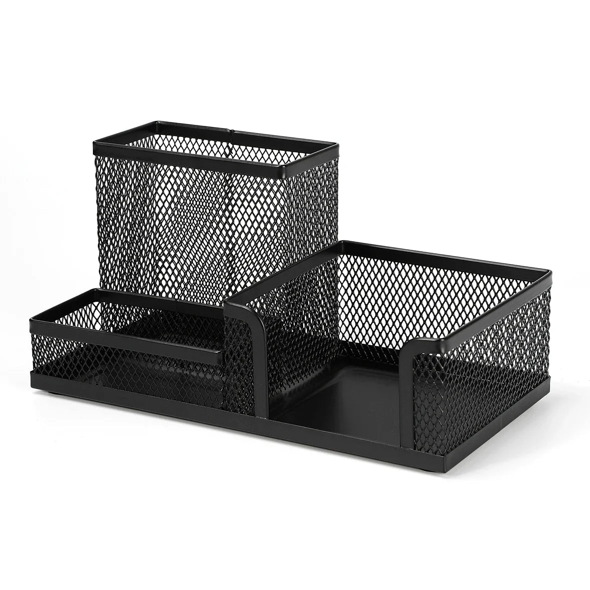 Mesh Desk Organizer Metal Office Storage Box with Compartment Stationery Holder Office Supplies Lootquake LLC