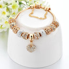 New Modern Luxury Fashion Gold Heart Amazing Bracelets And Bangles Outstanding For Women With Shiny Diamond Design - SJB-DIAMOND ELITES