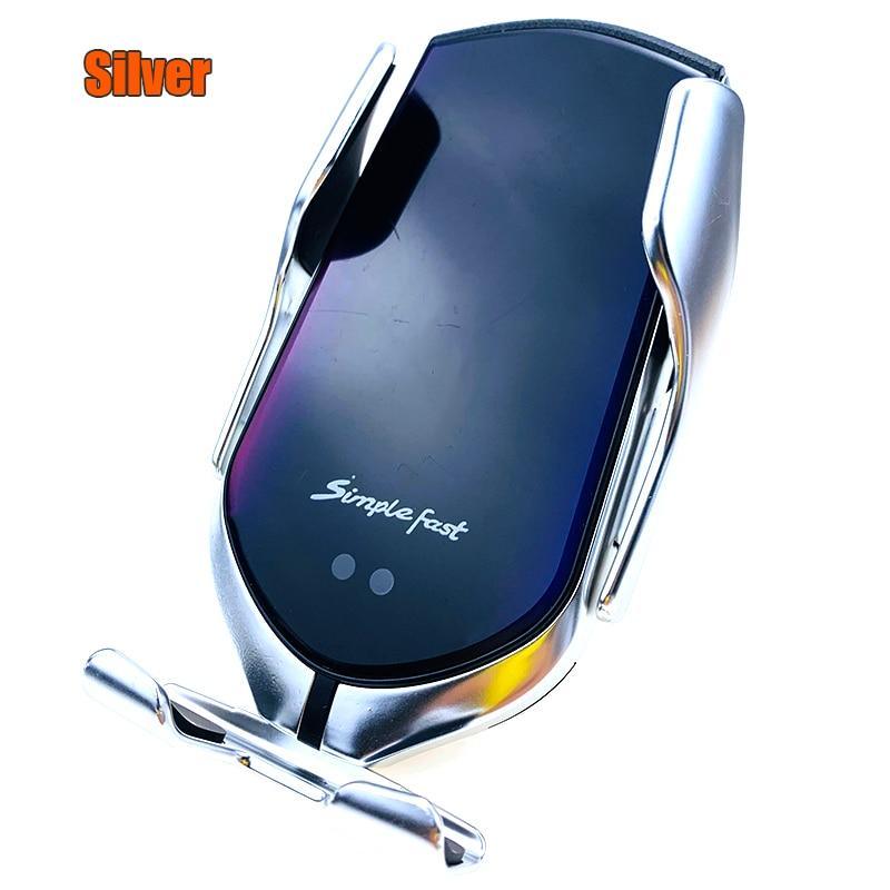 Automatic Luxury Modern Car Wireless Charger Infrared Induction Wireless Charger For Phones Sliver/Gold - SJB-DIAMOND ELITES
