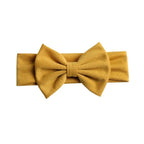 Cotton Elastic Newborn Baby Girls Solid Color Headband Bowknot Hair Band Children Infant Headband Bow for kids
