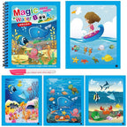 Early Education Montessori Painting Drawing Board For Kids Toys Coloring Book Doodle & Magic Pen Magic Water Drawing Book - SJB-DIAMOND ELITES