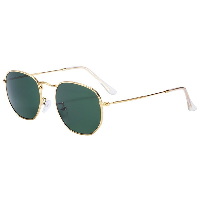 New  Luxury and Elegant Reflective Universla Sunglasses for Men and  Women Stainless Steel Frame Eyewear Mirror Hexagon Glasses With UV400 Protection - SJB-DIAMOND ELITES