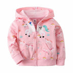 Luxury Printed New Trend Newborn Baby Hooded  Cotton Sweater For Baby Girl/boys In Elegant Modern Luxury Style With Unicorn