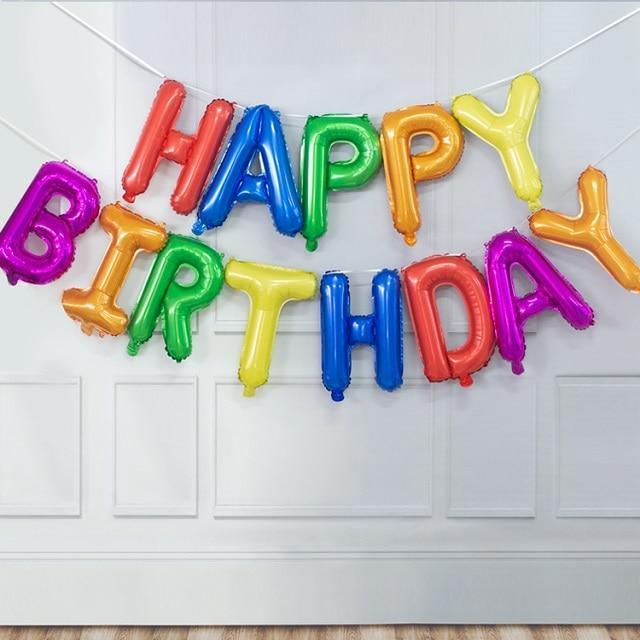 13pcs Luxury Happy Birthday Decoration Balloons Rose Gold Letter Foil Ballons Birthday Party Decorations Globos Balony Anniversaire For Birthdays and Celebrations - SJB-DIAMOND ELITES
