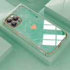 Luxury Shockproof Soft Case For iPhone 13 12 11 Pro Max XS XR X R 8 7 Plus iPhone12 12Pro iPhone11 Marble Texture Covers  Luxury Love Phone Case Cute Side Small Heart Pattern Soft Shockproof Full Lens Case for iPhone Stevvex