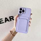 Soft Silicone Phone Case For iPhone 14 13 Pro Max 13Pro Silicone Soft Mobile Phone Case Wallet Card Holder Cover Slim Fit Thin Protective Soft Shock-Absorbing Wallet Case Stevvex