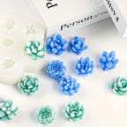 Succulent Plant Candle Mold 3D Succulent Silicone Mold Is Used for Scented Candle Resin Casting, Dessert Cake Decoration Lootquake LLC
