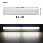 STEVVEX 6/10 LEDs PIR  with Motion Sensor Light for Cupboard, Wardrobe, Bed Lamp LED Under Cabinet Night Light For Closet Stairs Kitchen and multifunctional - SJB-DIAMOND ELITES