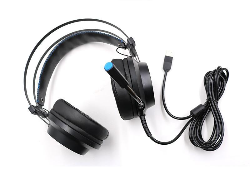 Modern Gaming Headset with Mic LED Light Deep Bass Game Stereo Earphones Headphones for PC PS4 (Black) - SJB-DIAMOND ELITES