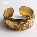 Big Elegant Luxury Amazing Classic Fashion Flower Metal Tibetan Indian Silver Vintage Retro Fashion Cuff Bracelet Bangle For Woman With Details of Animals - SJB-DIAMOND ELITES