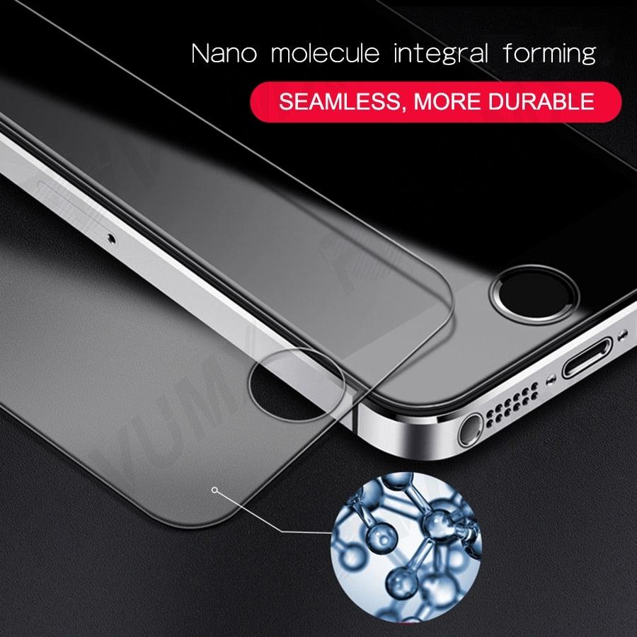100D Transparent Tempered Glass For iPhone 7 8 6 6S Plus Glass Screen Protector On iPhone 5 5C 5S SE 2020 Glass Protective Film Tempered Glass Screen Protector Stevvex