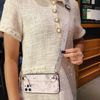 Ultra Luxury Case Cute Flower Design with Ring Kickstand Soft Crossbody Phone Cover for iPhone 13 14 Pro Max Case Fashion Crossbody Shoulder Strap Flower Leaf Phone Holder Cover for iPhone 12 11 X XR XS 7 8 Plus Stevvex