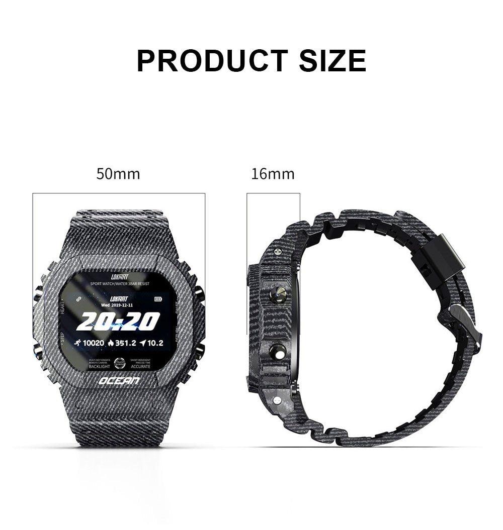 Military Ocean Army Smart Watch For Menand Woman For  Fitness and Sport With Tracker Blood Pressure Message Push Heart Rate Monitor and Clock Smartwatc For Android - SJB-DIAMOND ELITES