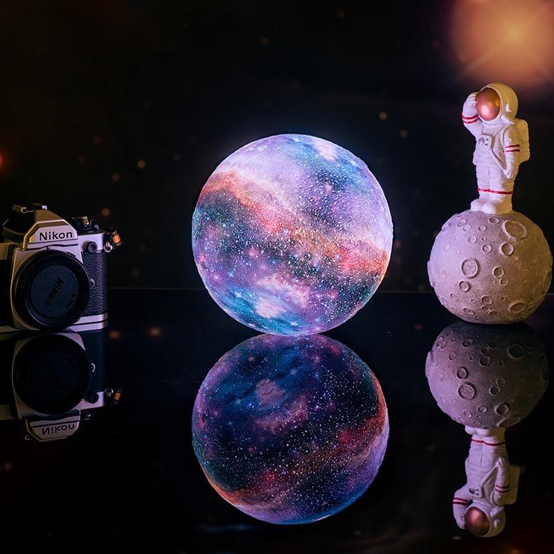 STEVVEX  New3D Print Star Moon Colorful Lamp  With Change Touch Option Home Decor Creative Gift Usb Led Night Light Galaxy Lamp Birthday Gift Lamp - SJB-DIAMOND ELITES