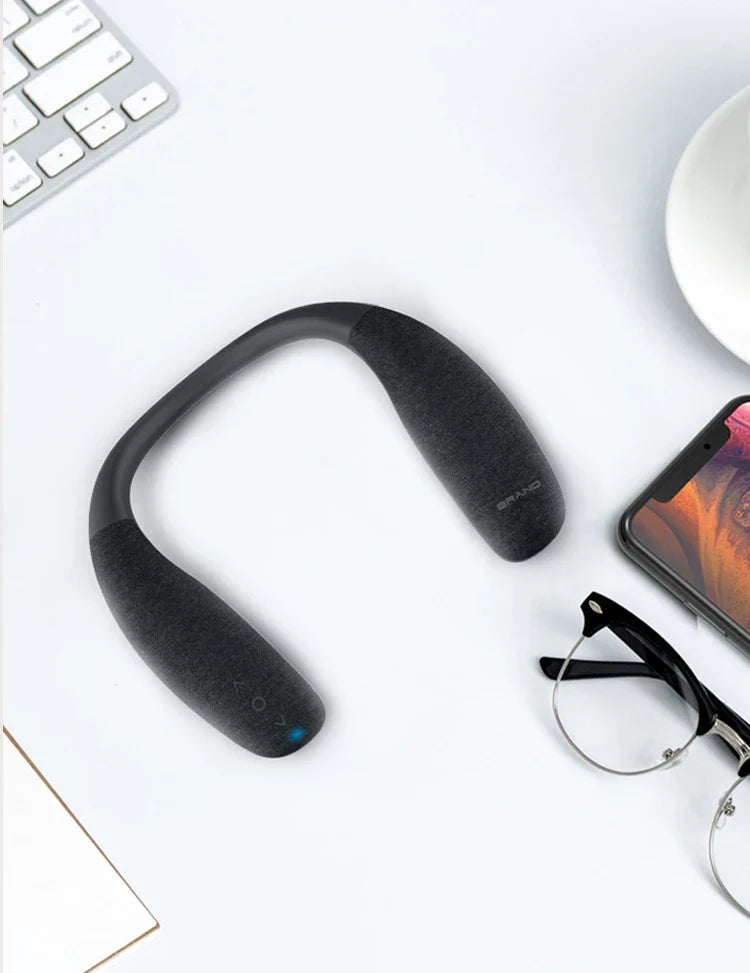 Neckband Bluetooth Speakers 12H music Wireless Wearable Speaker True 3D Stereo Sound Portable Personal Speakers with microphone Lootquake LLC