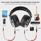 STEVVEX Wired Professional Studio Pro DJ Headphones With Microphone Over Ear HiFi Monitor Music Headset Earphone For Phone PC - SJB-DIAMOND ELITES