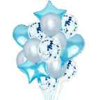 14Pcs Multi Confetti Balloons For Happy Birthday Party Balloons In Several Luxury Variant Helium Ballons For Celebrations for Boy Girls and  Babies party - SJB-DIAMOND ELITES