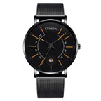 Men Watches Luxury Fashion Mens Business Watch Ultra Thin Stainless Steel Mesh Belt Quartz Wrist Watch For Men's and Boys - SJB-DIAMOND ELITES