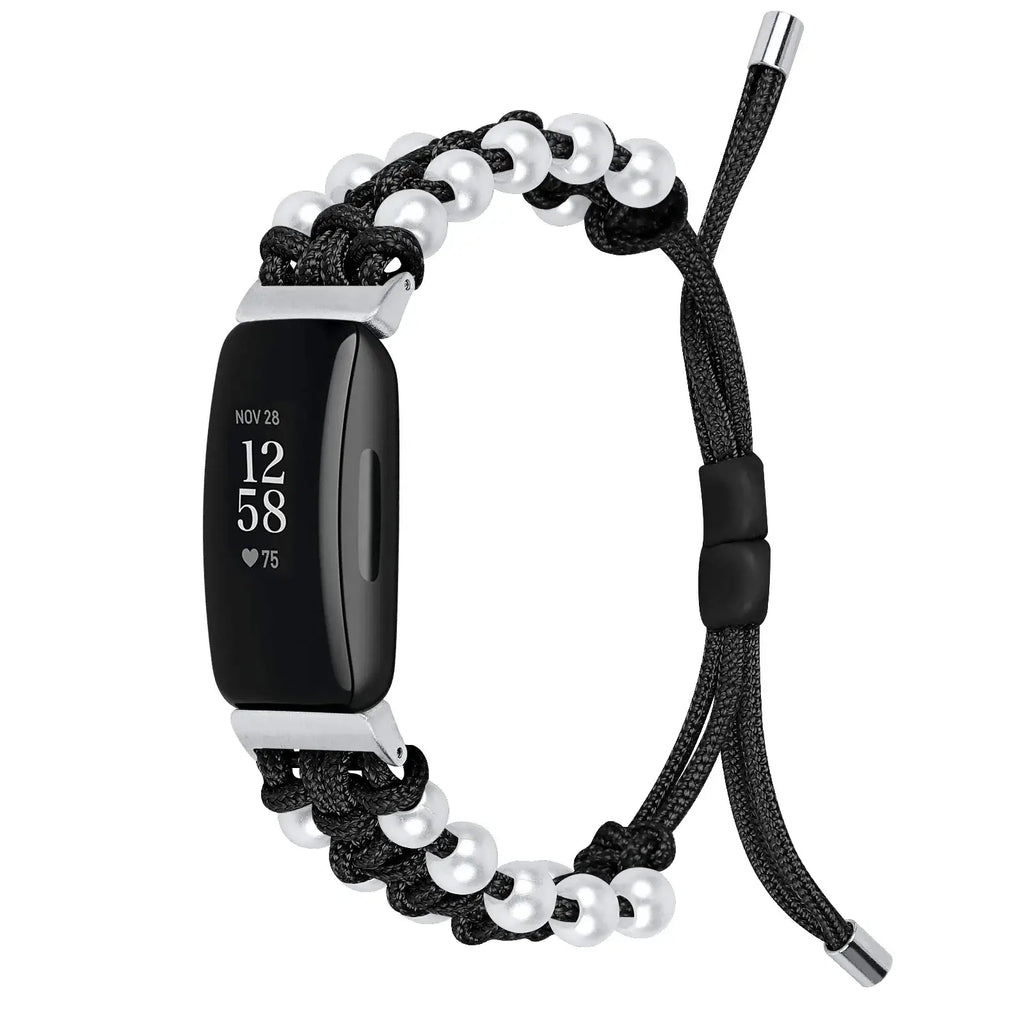 Fitbit Inspire 3, 2, 1, HR Braided Bead Band - Stylish Strap