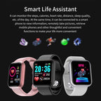 Elegant Popular Smart Watch For Women and Men D20 Pro Men Smartwatch for IOS and Android Sistems With Heart Rate Monitor Blood Pressure Sports Tracker Wristband - SJB-DIAMOND ELITES