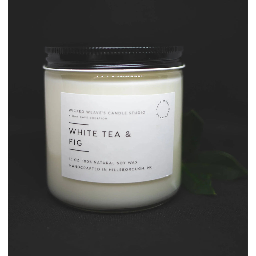 TD Soy Wax Scented Candle in White Tea & Fig Flavor Available in 5 Size Options Lootquake LLC
