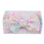 Luxury Mdoern Big Baby Kids Bows Headband Girls Floral Headwrap Elastic Hair Accessories Toddler Knotted for Girls