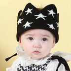 Modern Luxury New Trend  Baby Hat Girls and Boys Crown Knitted Cap Toddler Empty Top Hats Newborn Design Woolen Yarn Bonnet For Kids