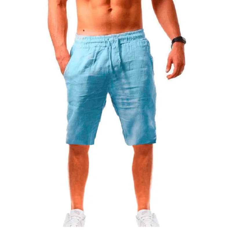 BreezeFit Men's Linen Shorts: Cool, Stylish, Versatile THRIXINE
