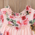 Floral Tulle Dress Kid Baby Girl Flower Puff Sleeve Princess  Wedding Party Pageant Children Dress For All Occasion