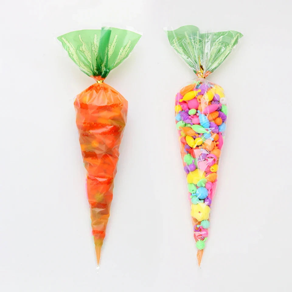 Hot Sale 20 / Batch Cute Rabbit Carrot Ear Biscuit Bag Candy Biscuit Gift Bag Snack Baking Packaging Supplies Easter Decoration Lootquake LLC