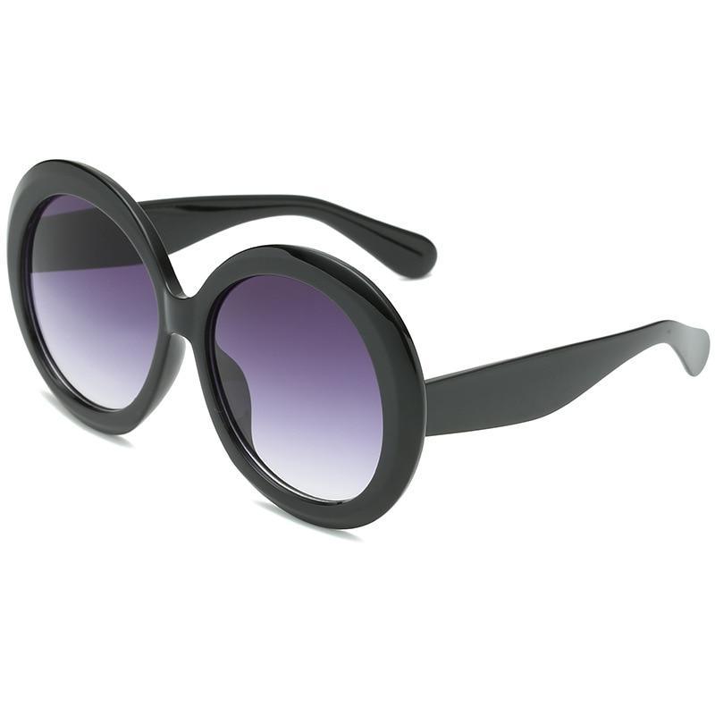 Luxury Round Oversized Big Frame Oval Vintage Elegant Woman Sunglasses  Oculos De Sol Gafas - SJB-DIAMOND ELITES