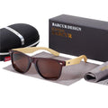 STEVVEX Bamboo Shades Dark Sunglasses Square Night Glasses Polarized Wood Handmade Eyewear For Women and Men With UV400 Protection - SJB-DIAMOND ELITES